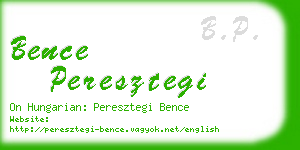 bence peresztegi business card